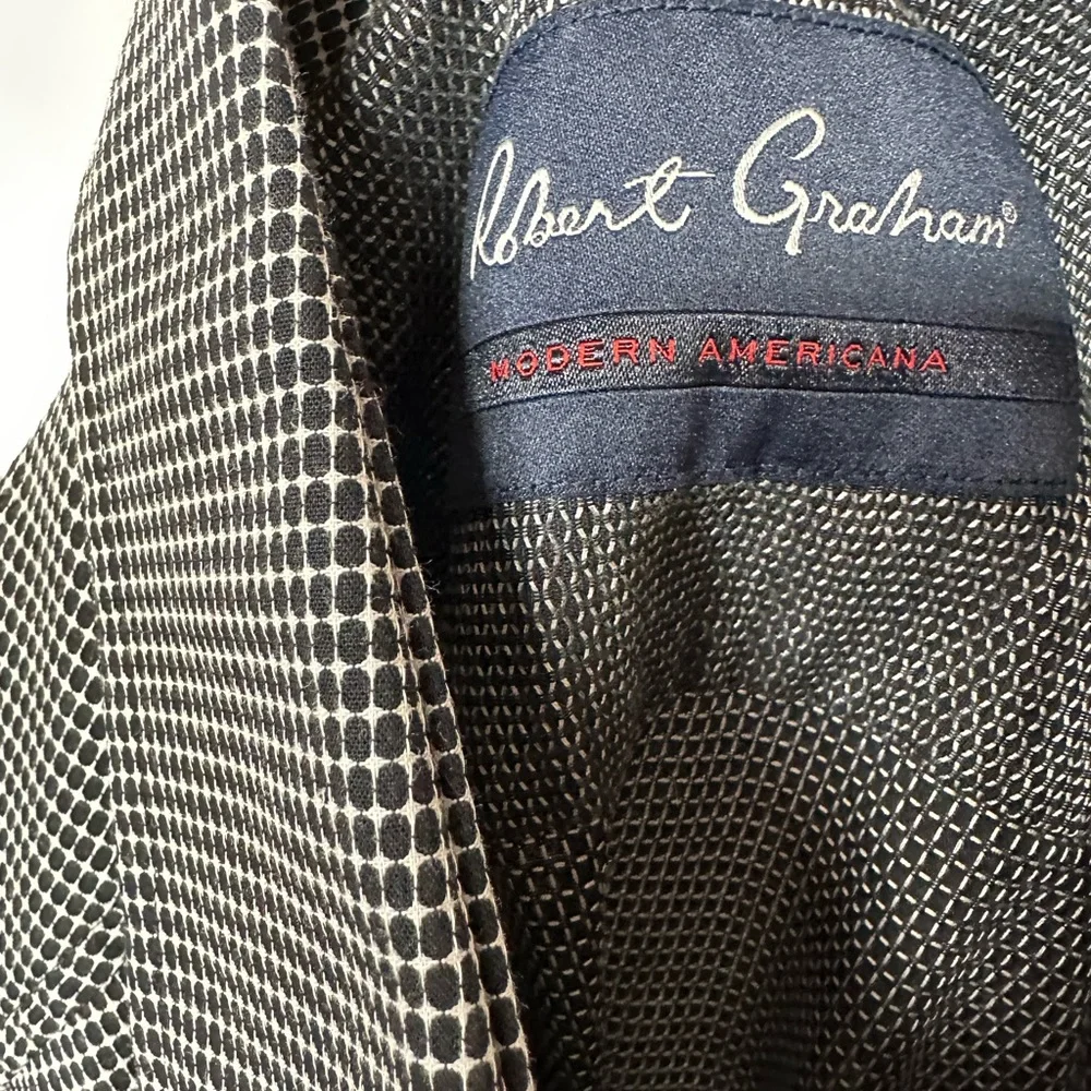 Robert Graham Modern Americana Men's XL Tailored Fit Black Dot Knowledge - Picture 4 of 10